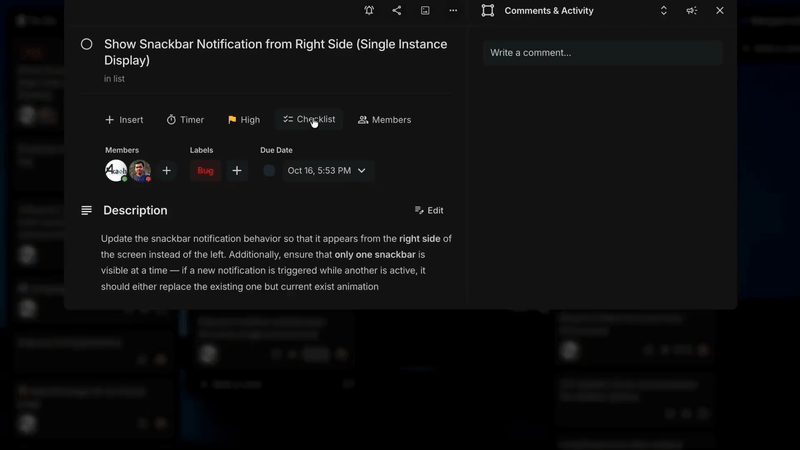Zoobbe checklists — break tasks into subtasks