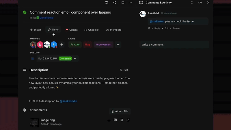 Zoobbe card timer — track time spent on every task